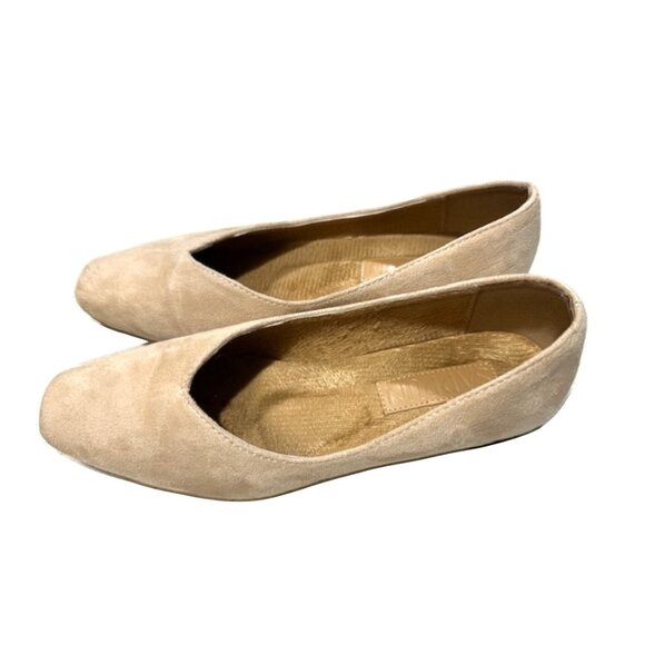 Ballerina Square Toe Faux Suede Flats - Picture 2 of 3